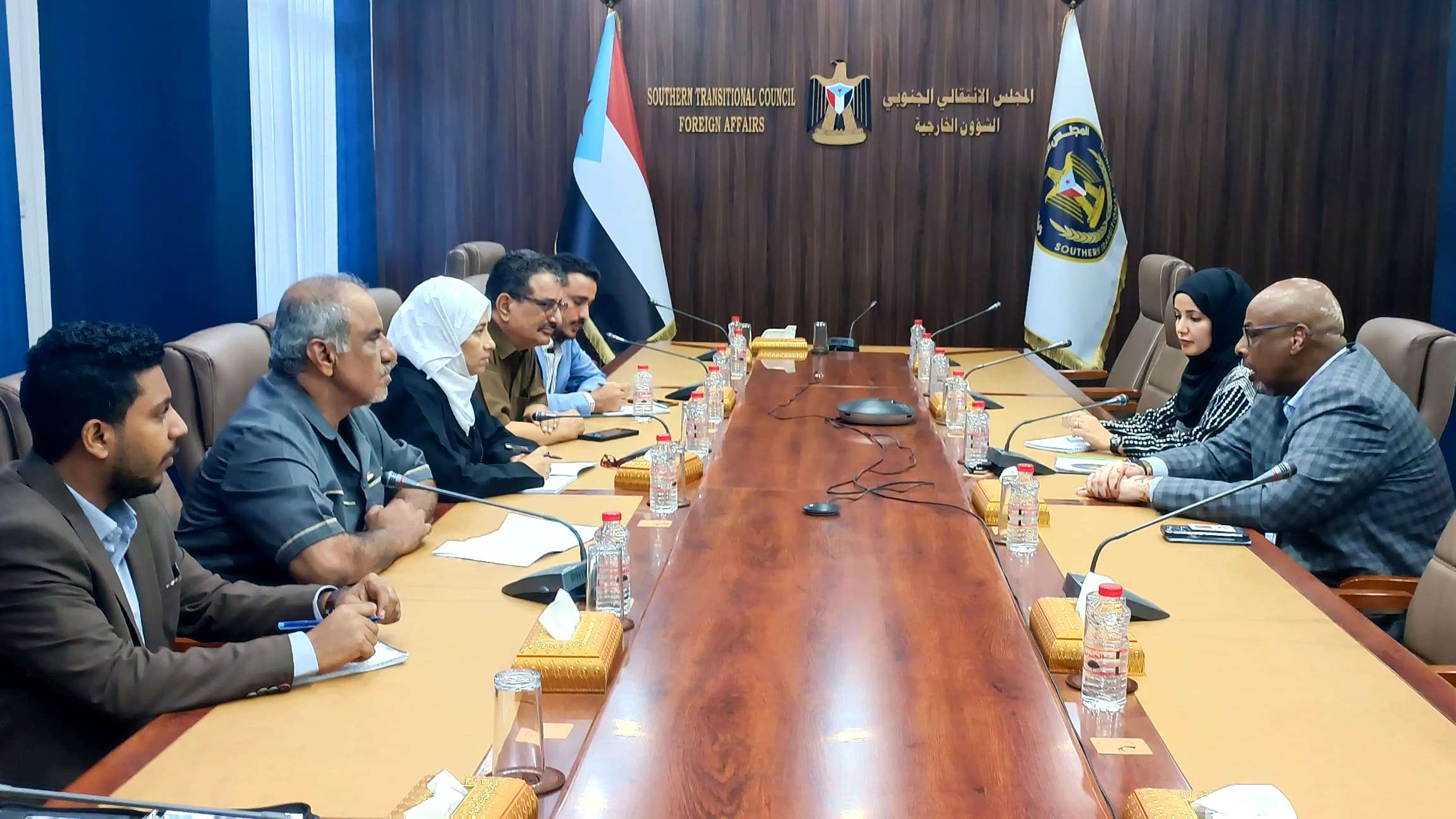 المجلس الانتقالي الجنوبي يبحث مع مكتب الأوتشا التدخلات الإنسانية العاجلة لنازحي قرية قرين بالمسيمير