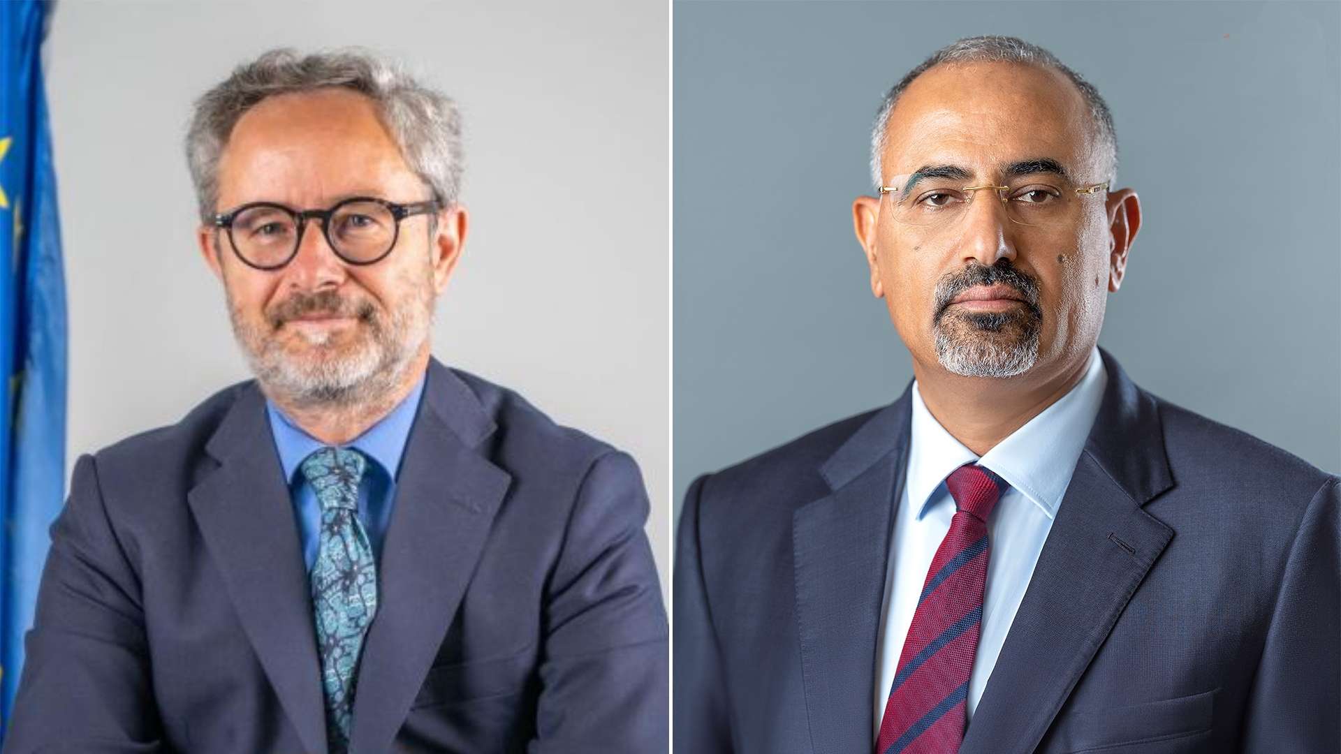 الرئيس الزُبيدي يبحث مع رئيس بعثة الاتحاد الأوروبي الأوضاع الراهنة في بلادنا وسُبل دعم جهود السلام